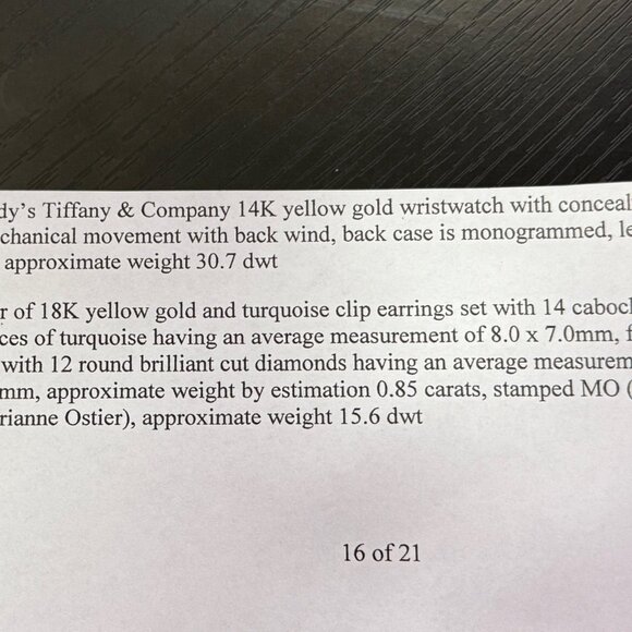 Vintage 18K Gold Family Heirloom Turquoise Diamond Clip On Earrings - Picture 16 of 16